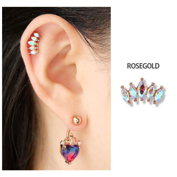 ボディピアス マーキーズカットインターナルラブレット/16G ボディー